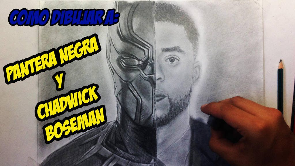Como dibujar a Pantera Negra y Chadwick Boseman by ...