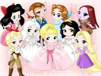 Chibi - disney girls by rebenke