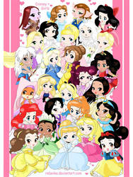 Chibi-princess-girls Disney by rebenke