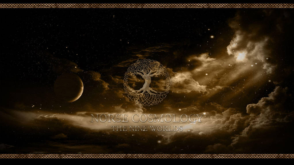 Norse Cosmology Wallpaper by PlaysWithWolves
