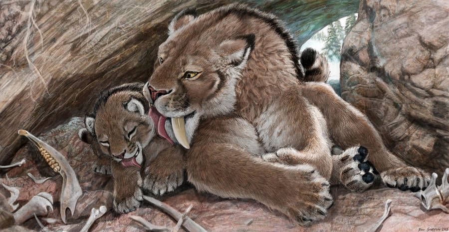 Survival of the Cuddliest, Smilodon fatalis family by Psithyrus