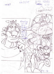 Charlie and King Gator sketches A by b1k