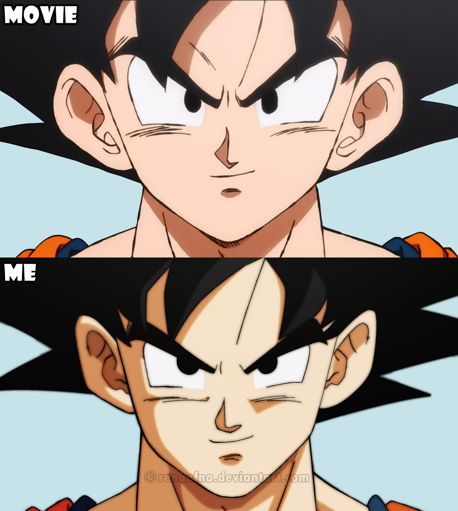 Goku comparison by RenanFNA on DeviantArt