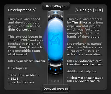 KrazyPlayer - About Page by timsilva