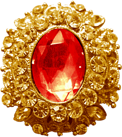 Gold Pendant - Ruby by Dori-Stock