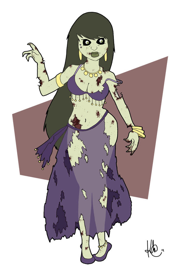 Pin-Up Zombie Bellydancer by KilowattKatie