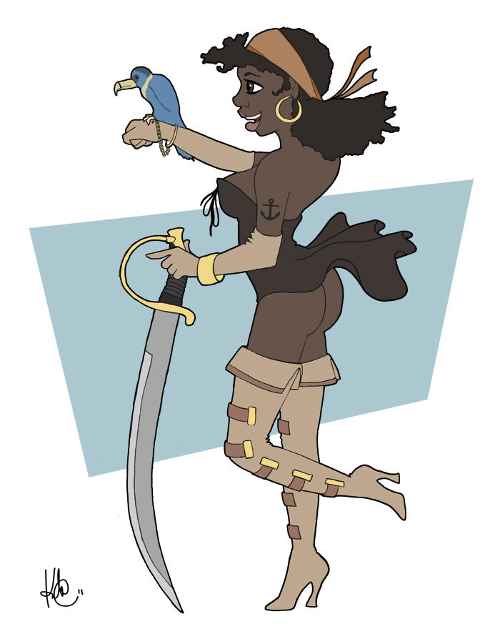 Pin-Up Pirate by KilowattKatie