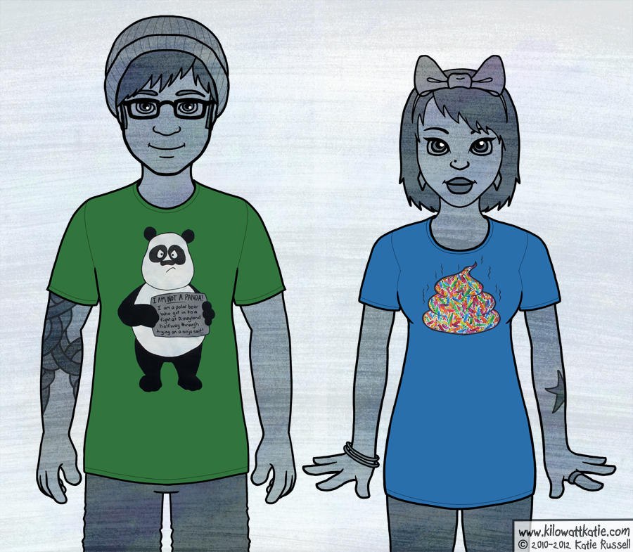 T-Shirt Template Dolls by KilowattKatie