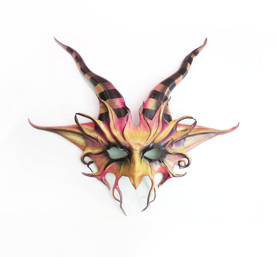 Horned Creature Leather Mask By Teonov by teonova