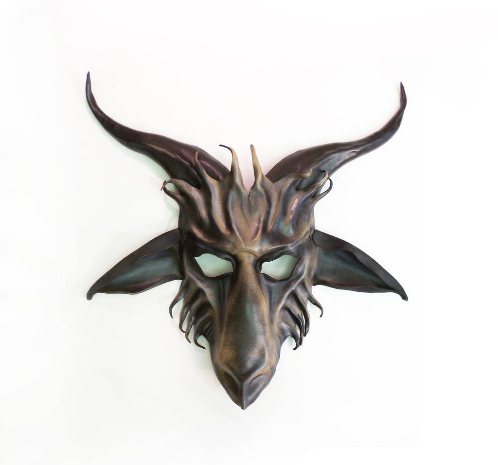 Baphomet Goat Leather Mask by Teonova by teonova