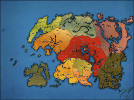 My 4E202 Tamriel Provinces Map Stage 2 by Guyver89