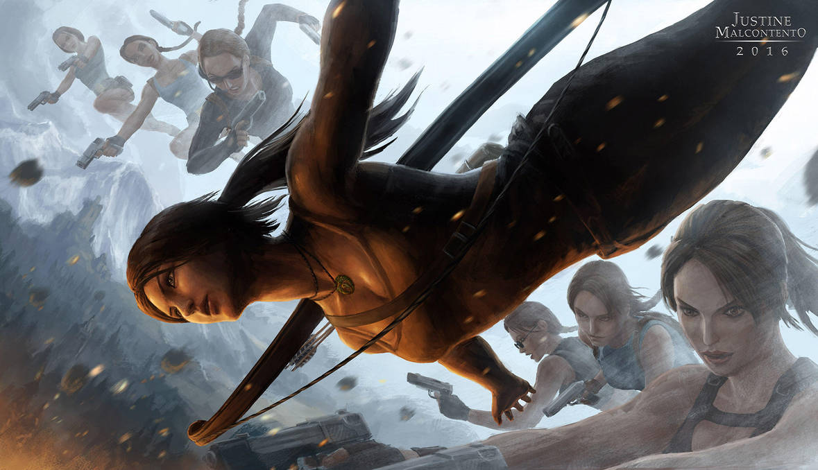 DIVE - Tomb Raider 20th Anniversary Fan Art by Jujusaurus