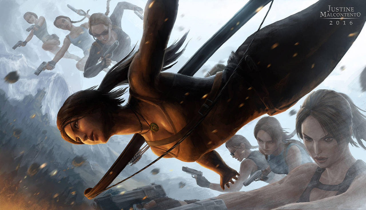 DIVE - Tomb Raider 20th Anniversary Fan Art by Jujusaurus