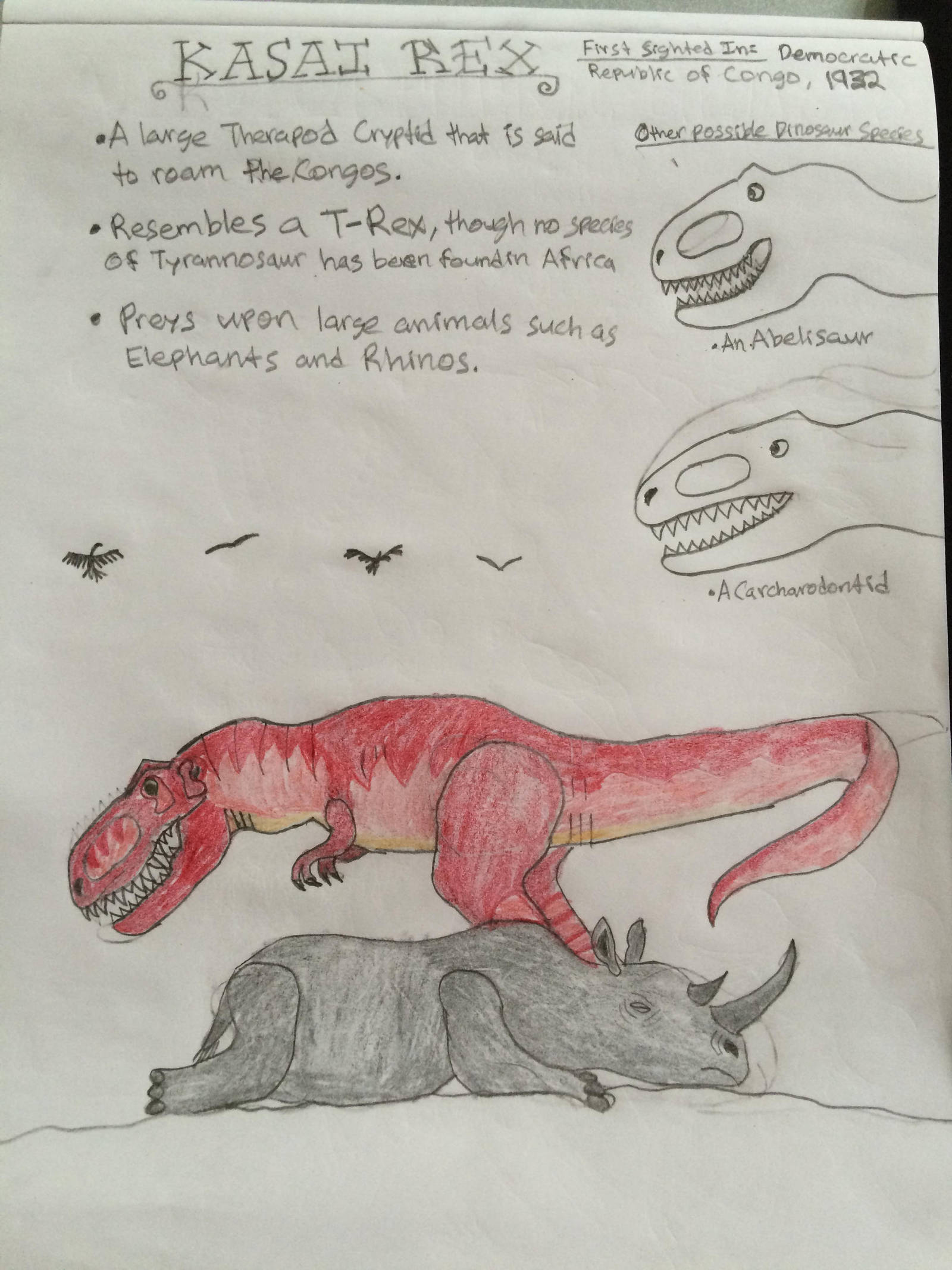Cryptid Sketch: Kasai Rex (Updated) by Strikerprime