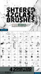42 Shattered Glass Brushes by FakeFebruary