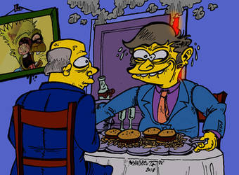 (Doodle) Steamed Hams, but it's a creepy drawing by ANDREU-T