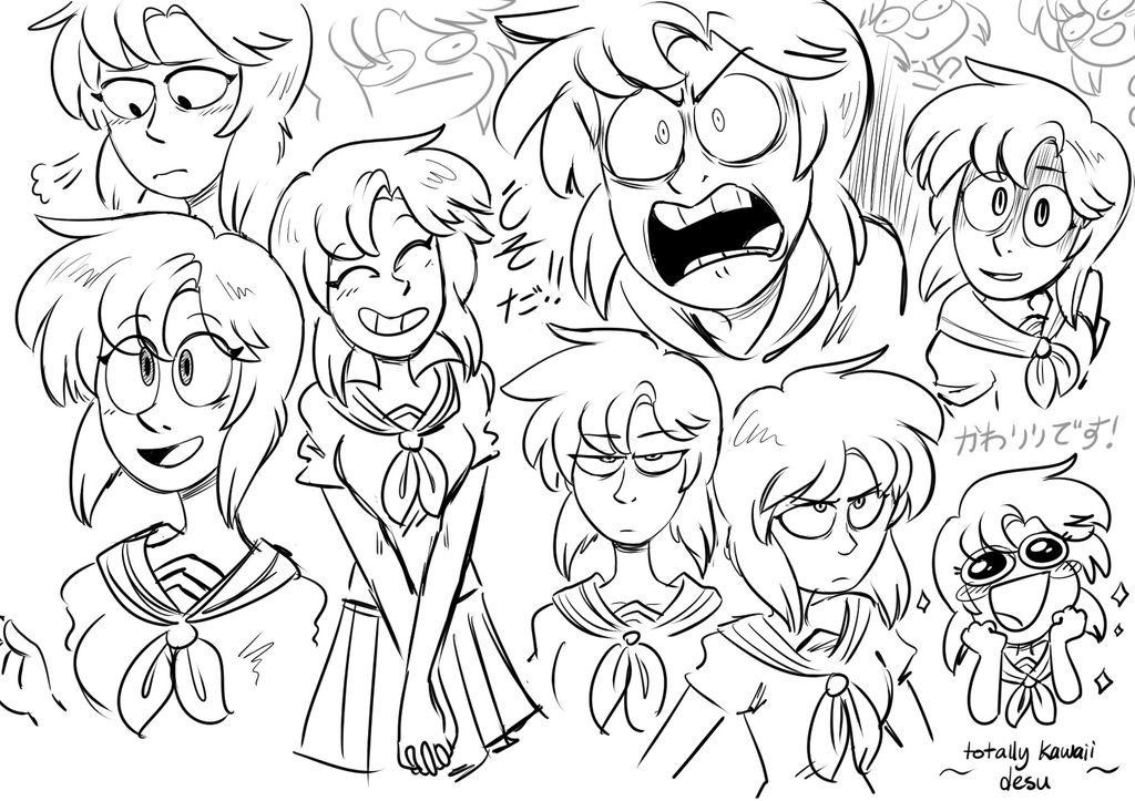 Anime Girl Crying And Smiling Drawing