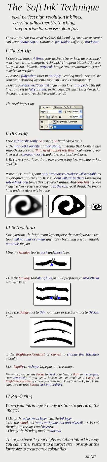 The 'Soft Ink' Technique by SinePI