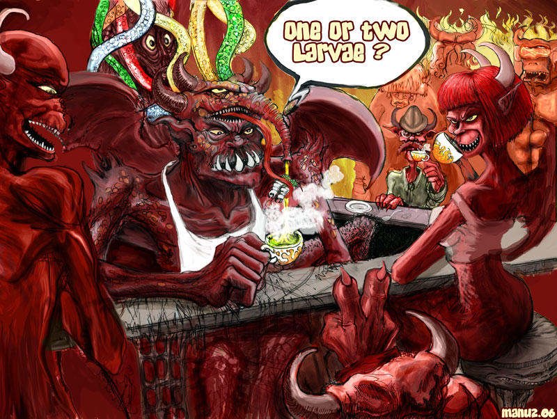 Tea time in Hell by Manu-2005