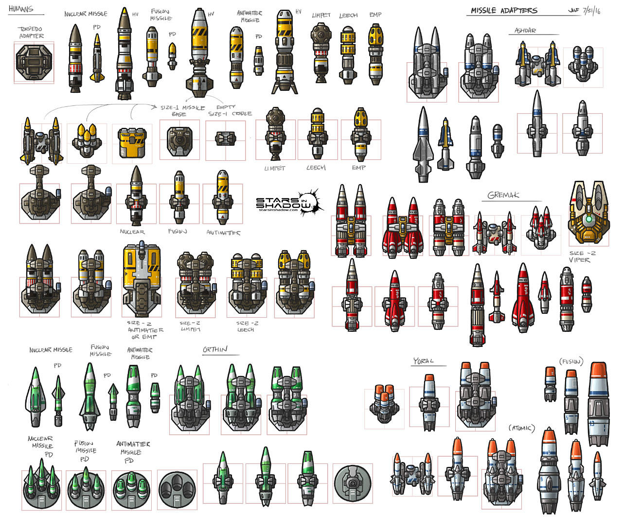 Stars in Shadow: Missile Variants by AriochIV