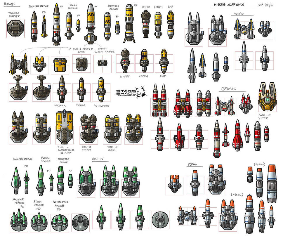 Stars in Shadow: Missile Variants by AriochIV