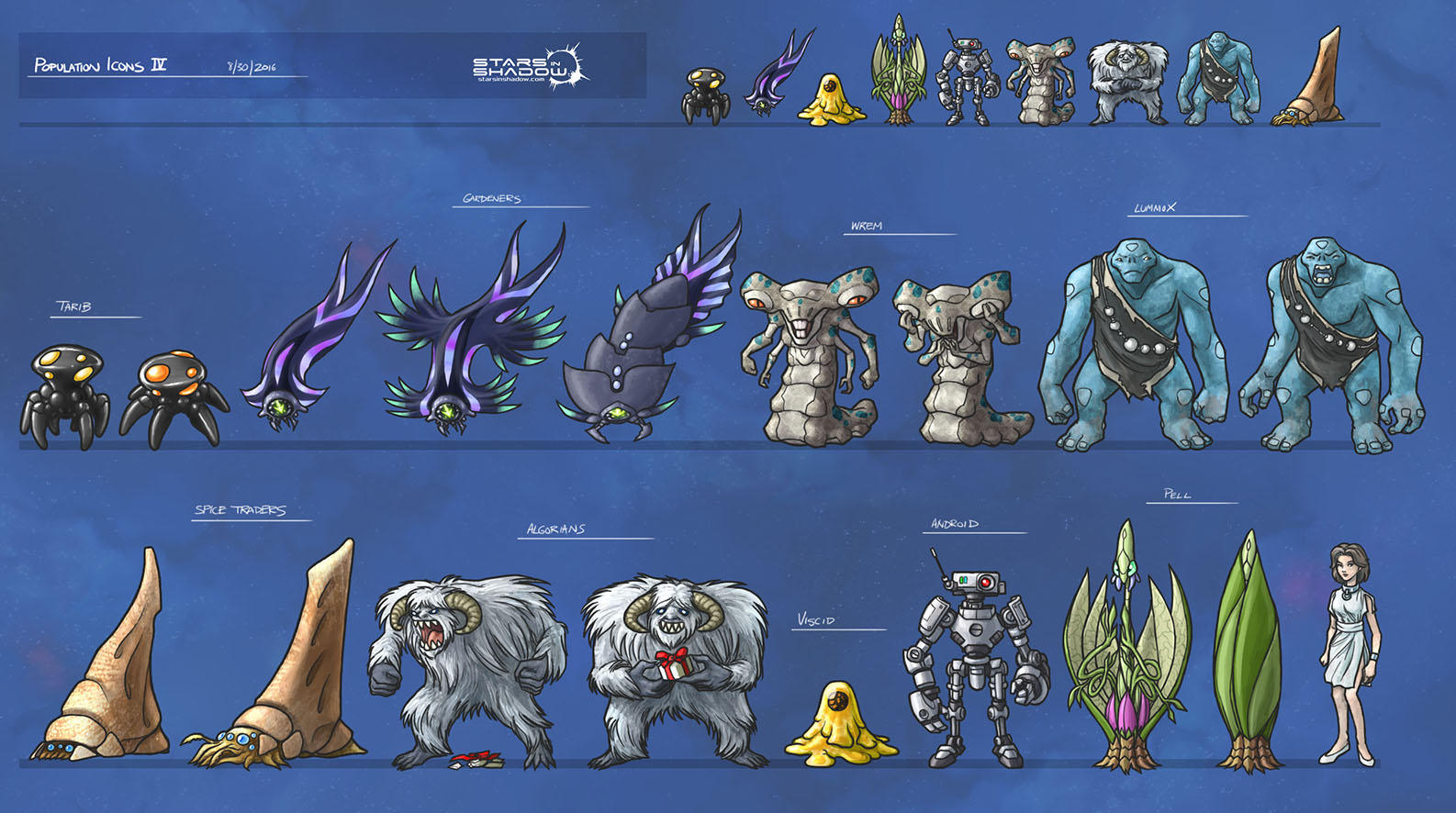 Stars in Shadow: Population Icons IV by AriochIV