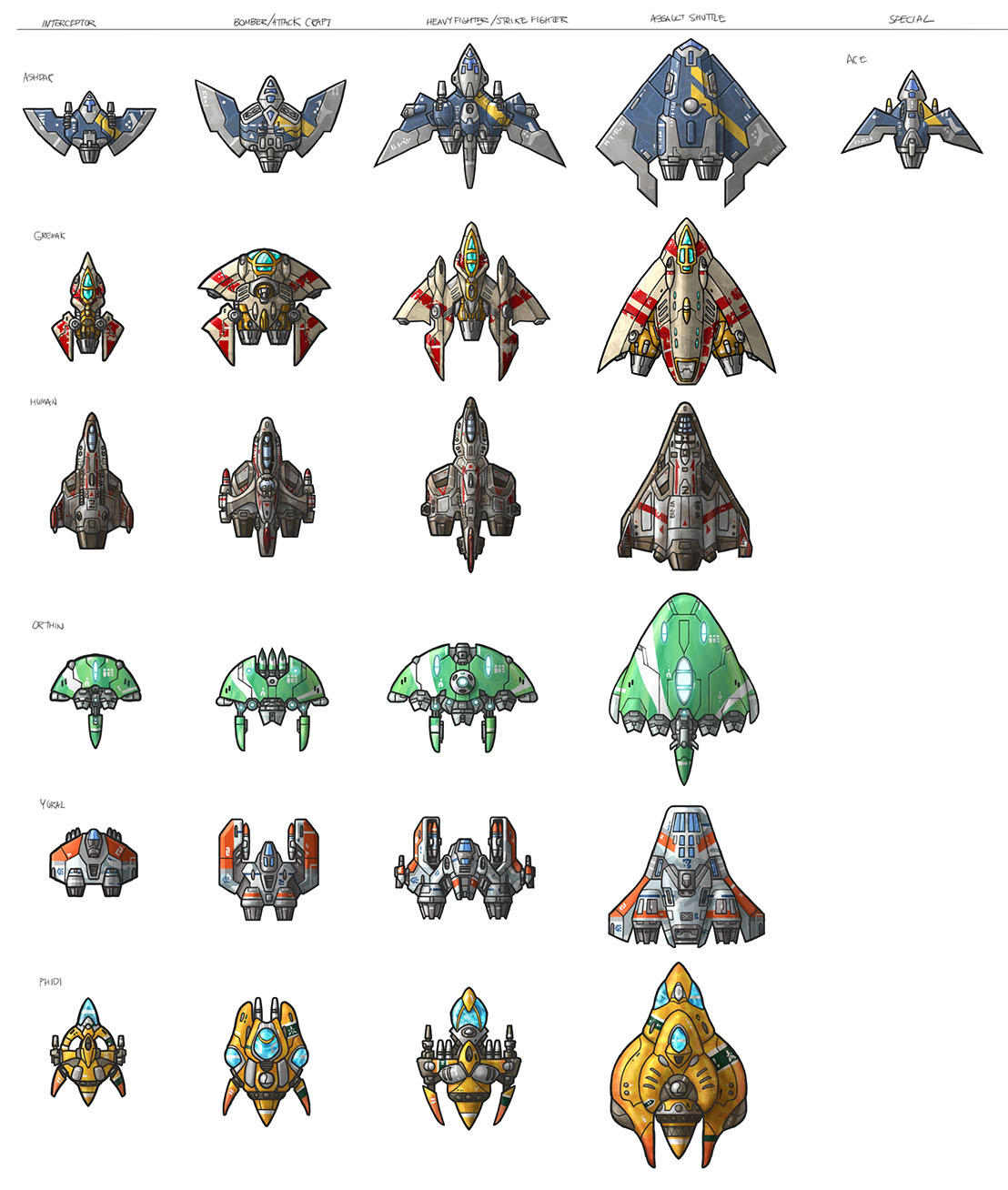 Stars in Shadow: Misc Fighters by AriochIV