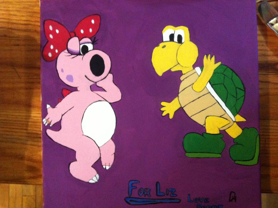 Birdo and KT waving Goodbye to Liz by Tukadian