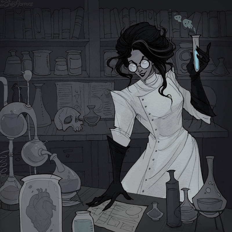 Drawlloween Laboratory by IrenHorrors
