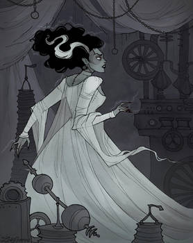 Drawlloween Bride by IrenHorrors