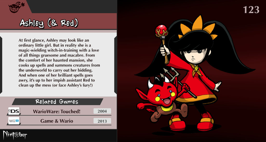 Nintober #123. Ashley and Red by fryguy64