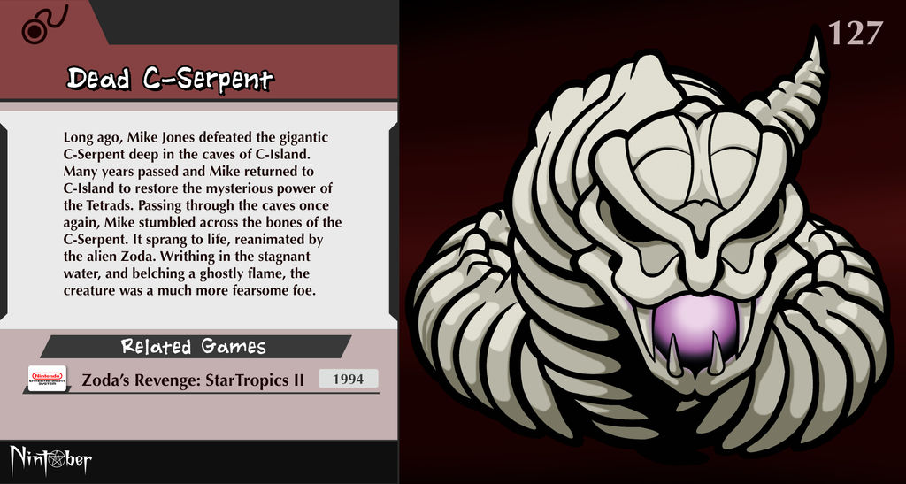 Nintober #127. Dead C-Serpent by fryguy64