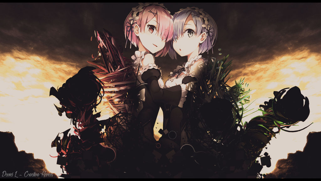 Wallpaper Ram And Rem Re Zero Kara Hajimeru Is By Davidl