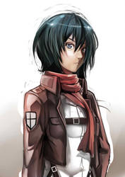 Mikasa Ackerman by julioalqae