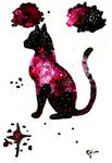 Inky Galaxy Cat by Actlikenaturedoes