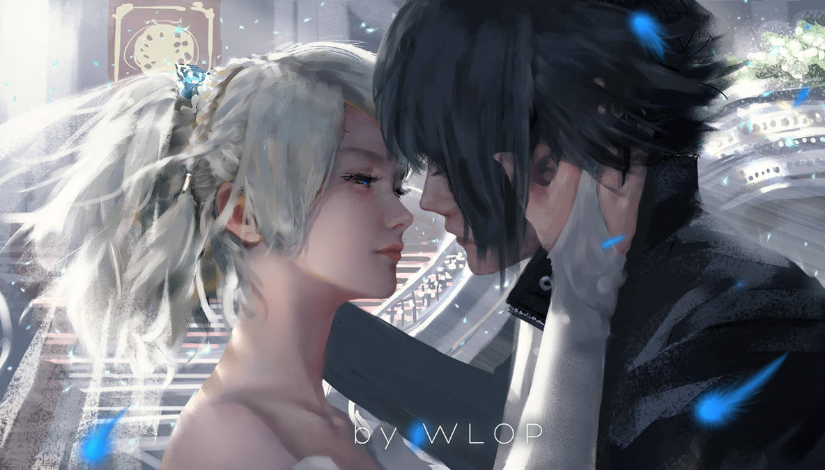 Moon and Night by wlop
