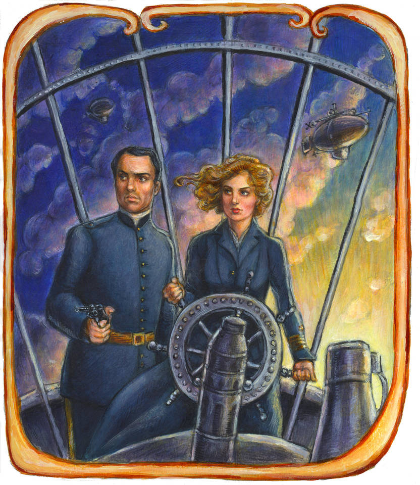 Airship Alice and Luigi by suburbanbeatnik