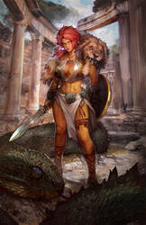 Greek warrior by PabloFernandezArtwrk