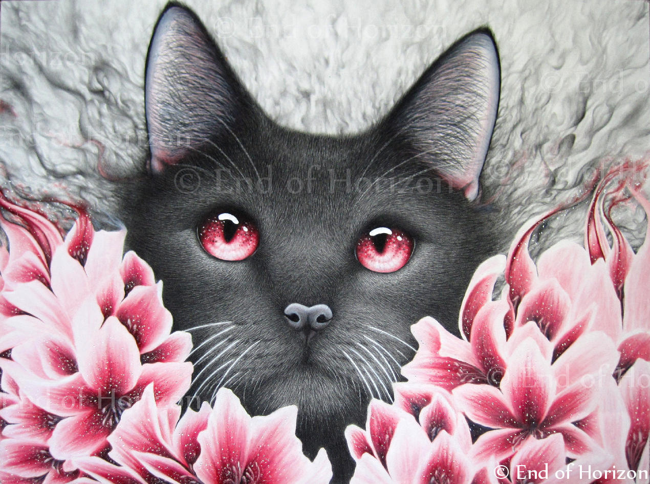 Inside Depression (red flower cat) by End-of-Horizon