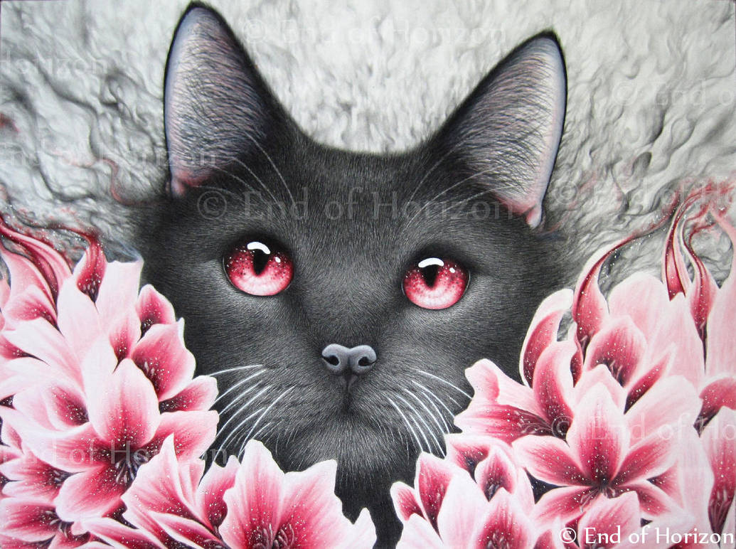 Inside Depression (red flower cat) by End-of-Horizon