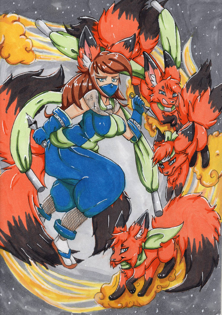 Kitsune Ninja by ZombieNoms on DeviantArt
