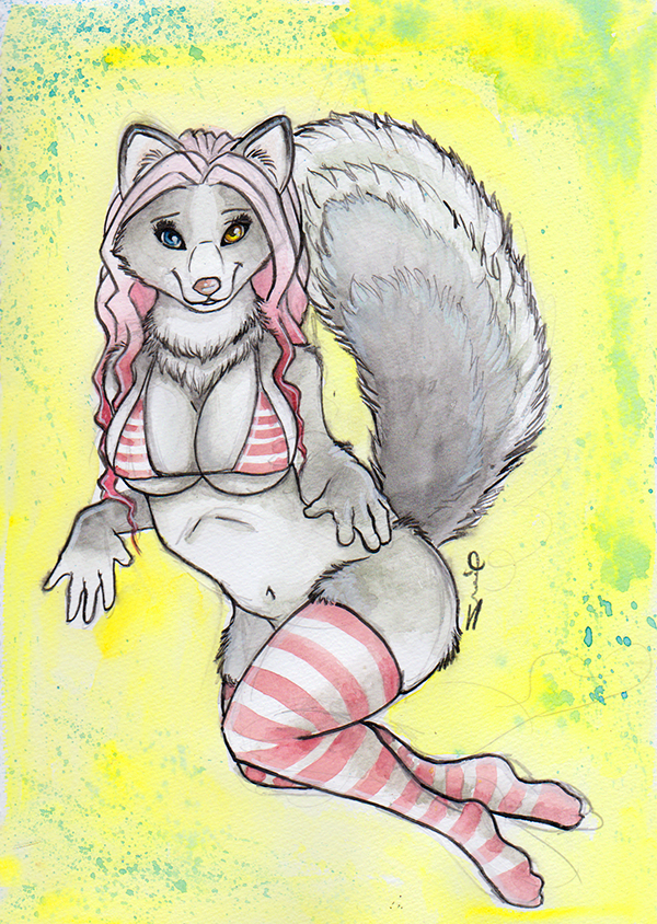 Arctic Fox - Pink Shimapan by shiverz