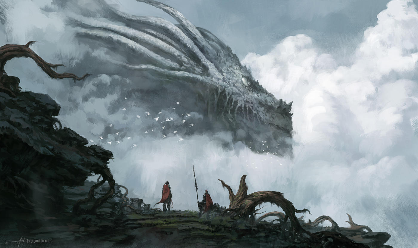 The Old Dragon God by JJcanvas