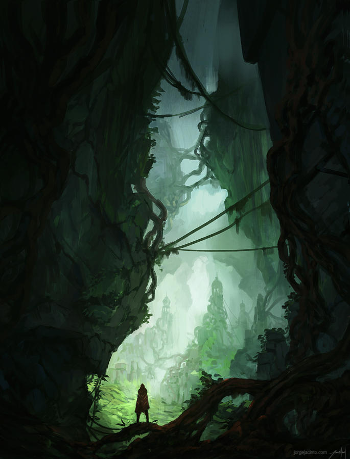 Overgrown Temples by JJcanvas Overgrown Temples by JJcanvas