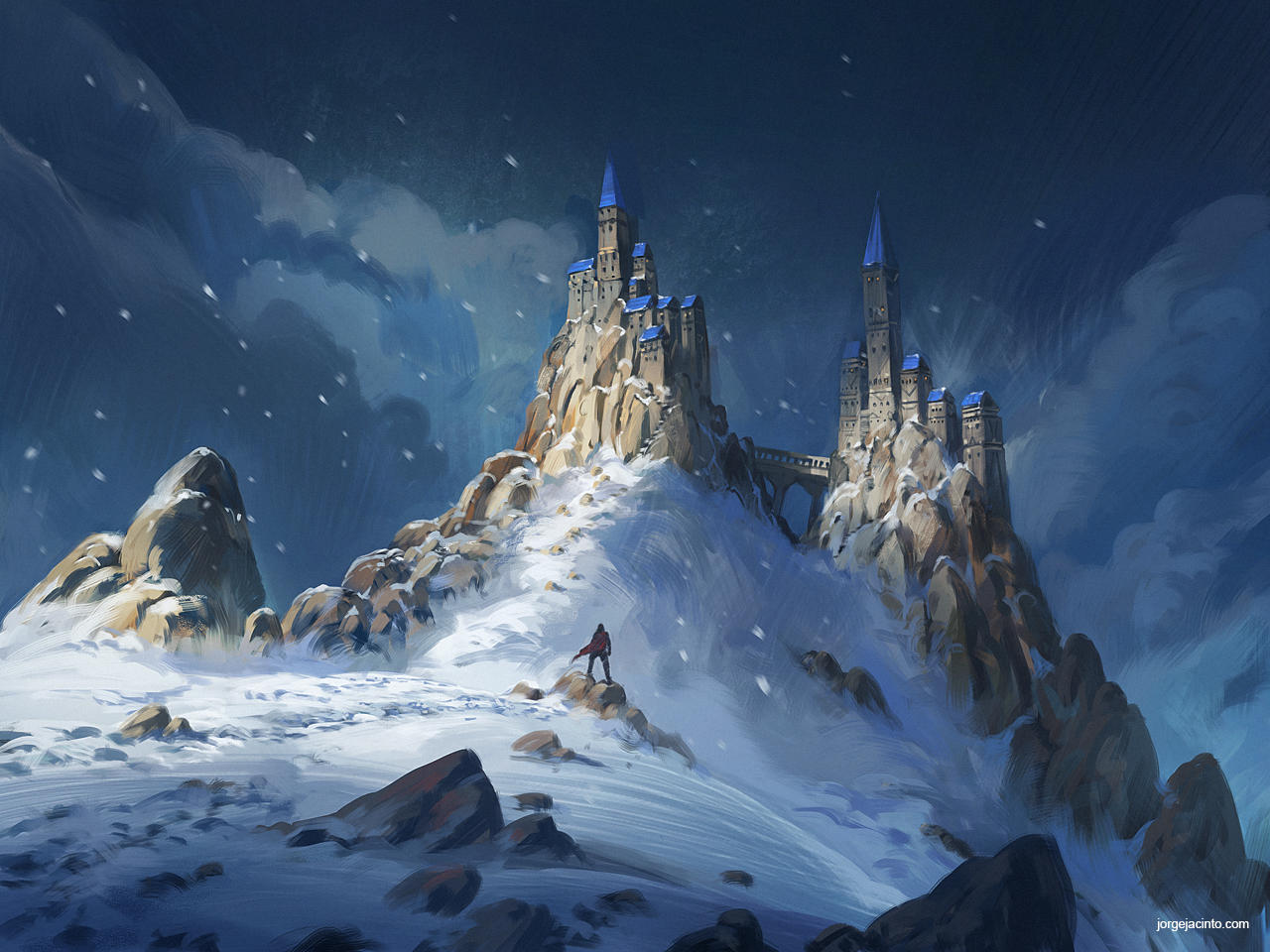 Snow Landscape by JJcanvas