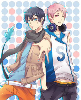 Ao no Exorcist -Rin and renzou by jaerika