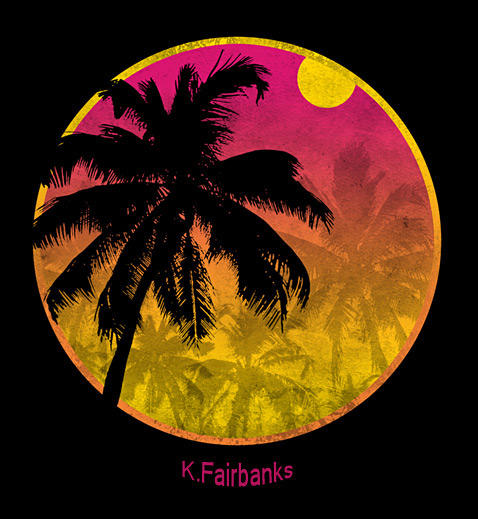 Palm Grunge Design Round Logo by kfairbanks