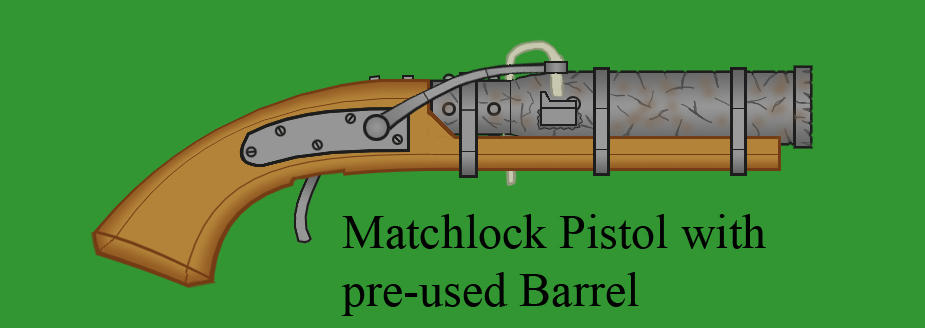 Matchlock Pistol with pre-used Barrel by Imperator-Zor