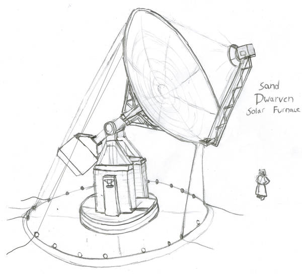 Sand Dwarven solar furnace by Imperator-Zor