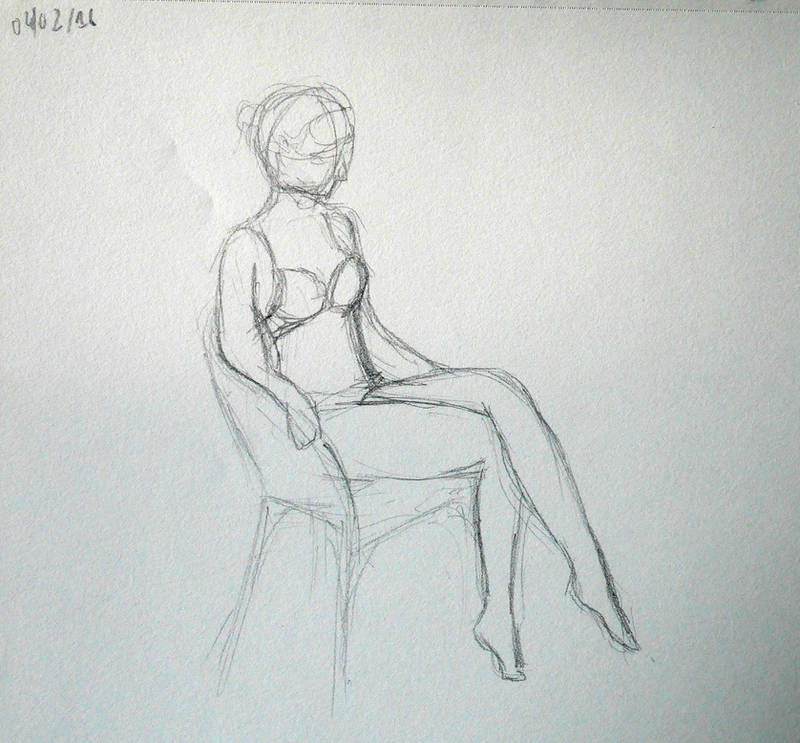 Woman sitting (sketch)